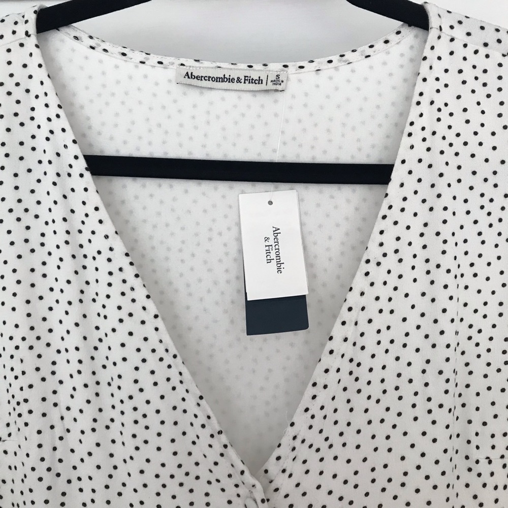 Abercrombie & Fitch NWT Puff Sleeve Button Down Mini Dress - Picture 4 of 10